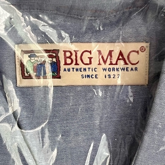 Vintage Big Mac Authentic Workwear Chambray Shirt – Blue – Size XL – NWT - Picture 3 of 5